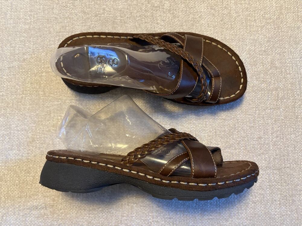 Curfew Sandals Chunky Size 9 Women’s Y2K Grunge 2000s Brown Breaded Strap